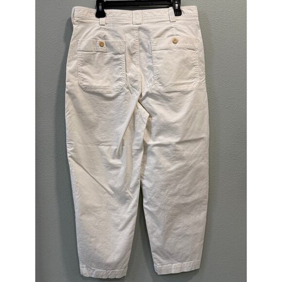 Banana Republic White Barrel Pants - Picture 2 of 4